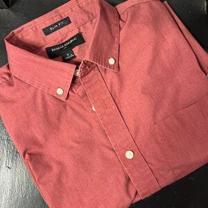 Banana Republic Men's Small Slim Fit Short Sleeve Button Down Shirt NWOT